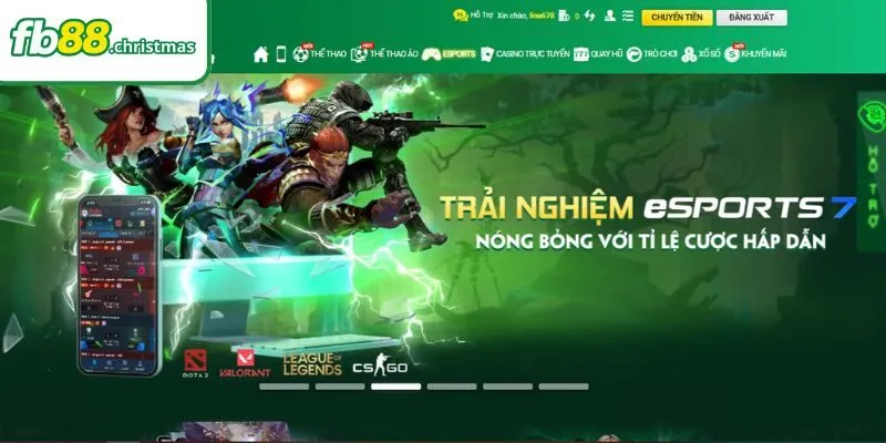 Thể Thao FB88 2 Tham gia đặt kèo esport với nhiều tựa game